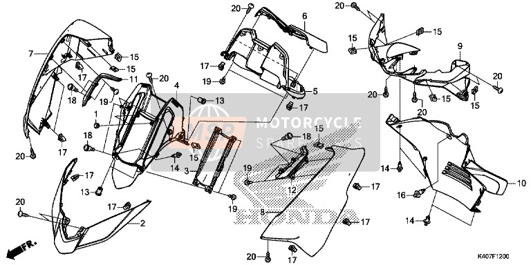 Honda NSS125D 2015 Portada/ Metro Panel para un 2015 Honda NSS125D